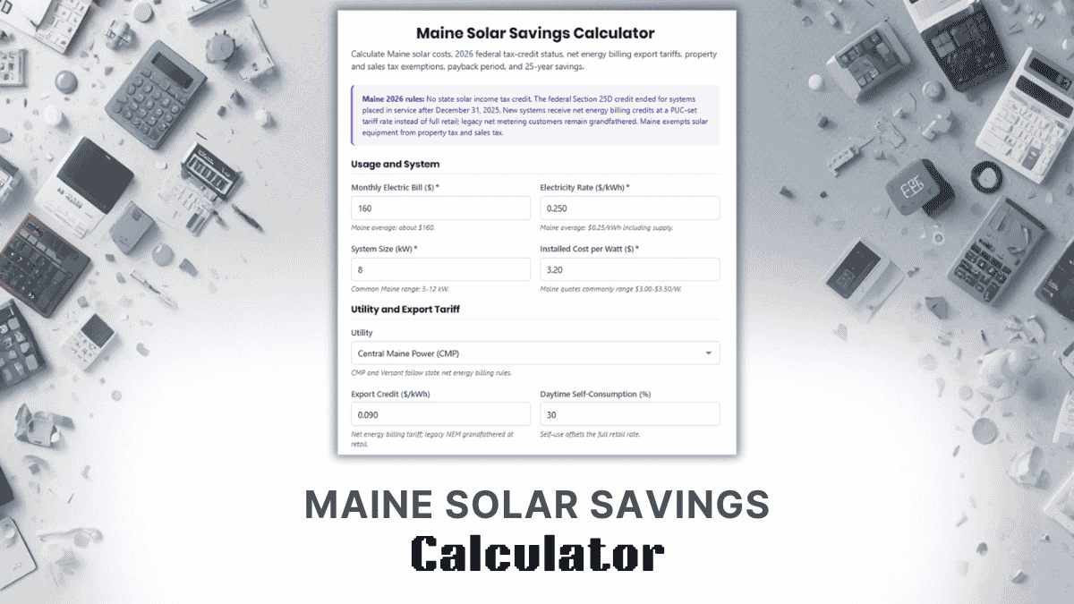 Maine Solar Savings Calculator