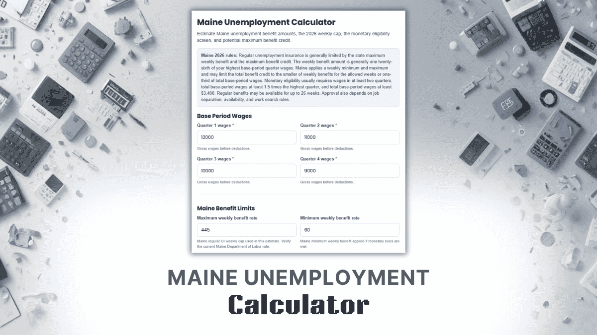 Maine Unemployment Calculator