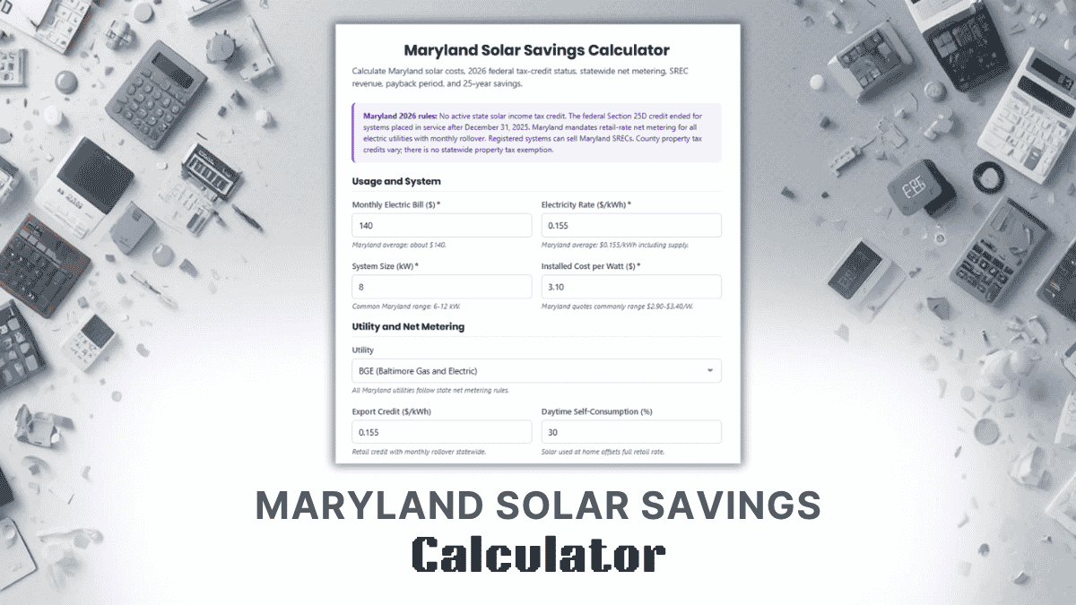 Maryland Solar Savings Calculator