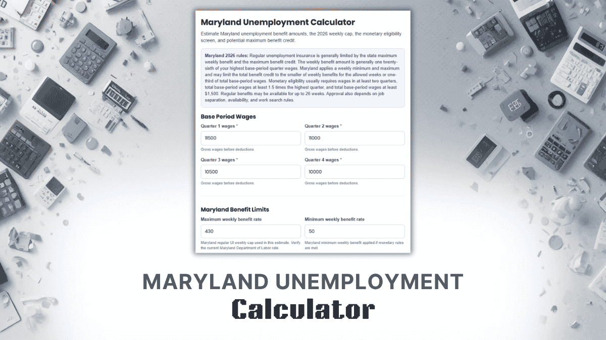 Maryland Unemployment Calculator