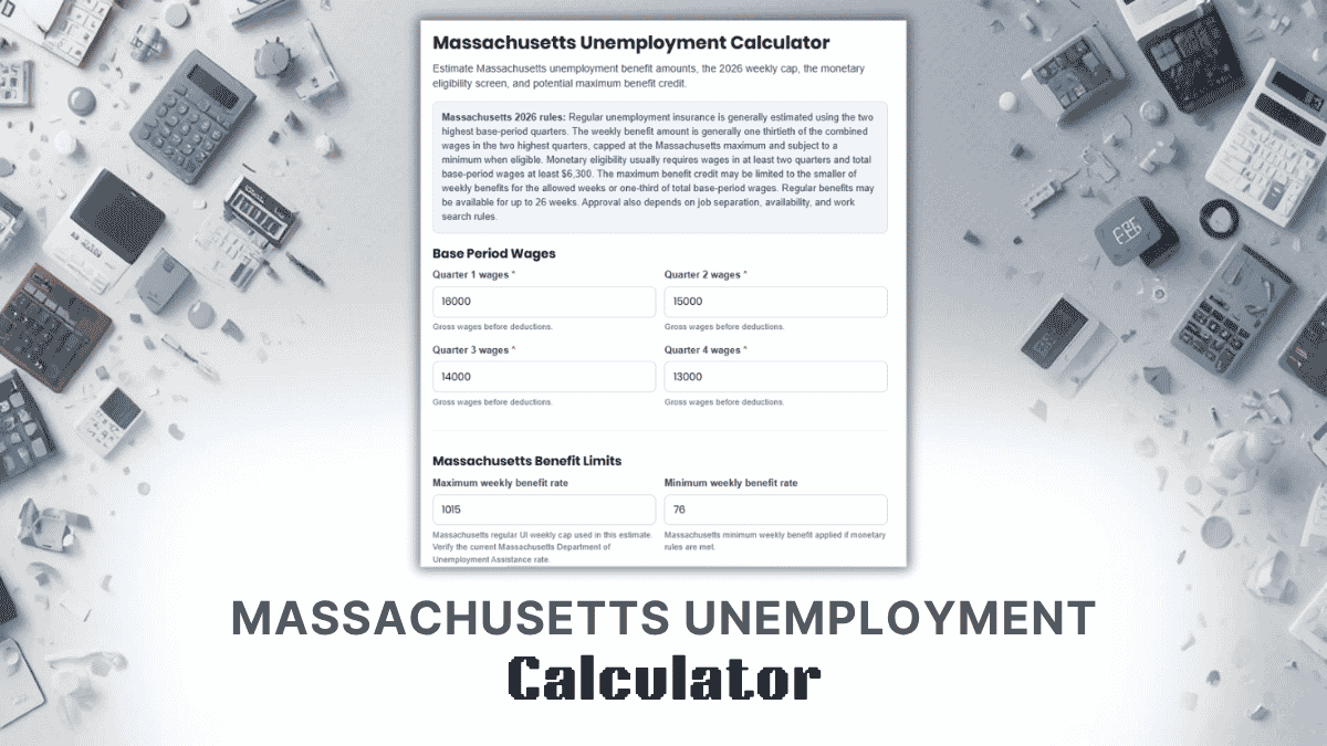 Massachusetts Unemployment Calculator
