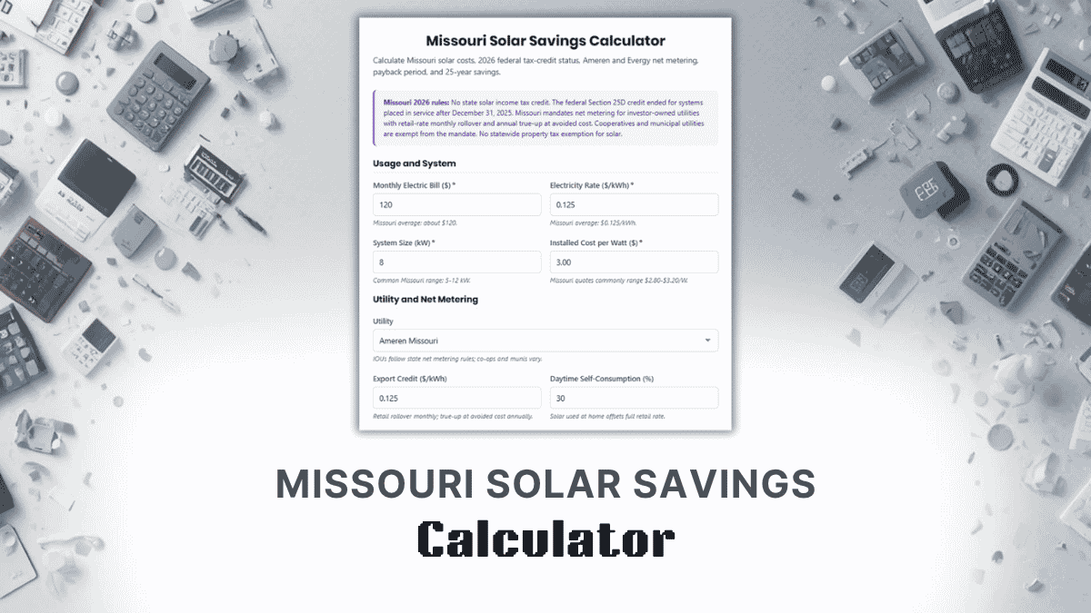 Missouri Solar Savings Calculator