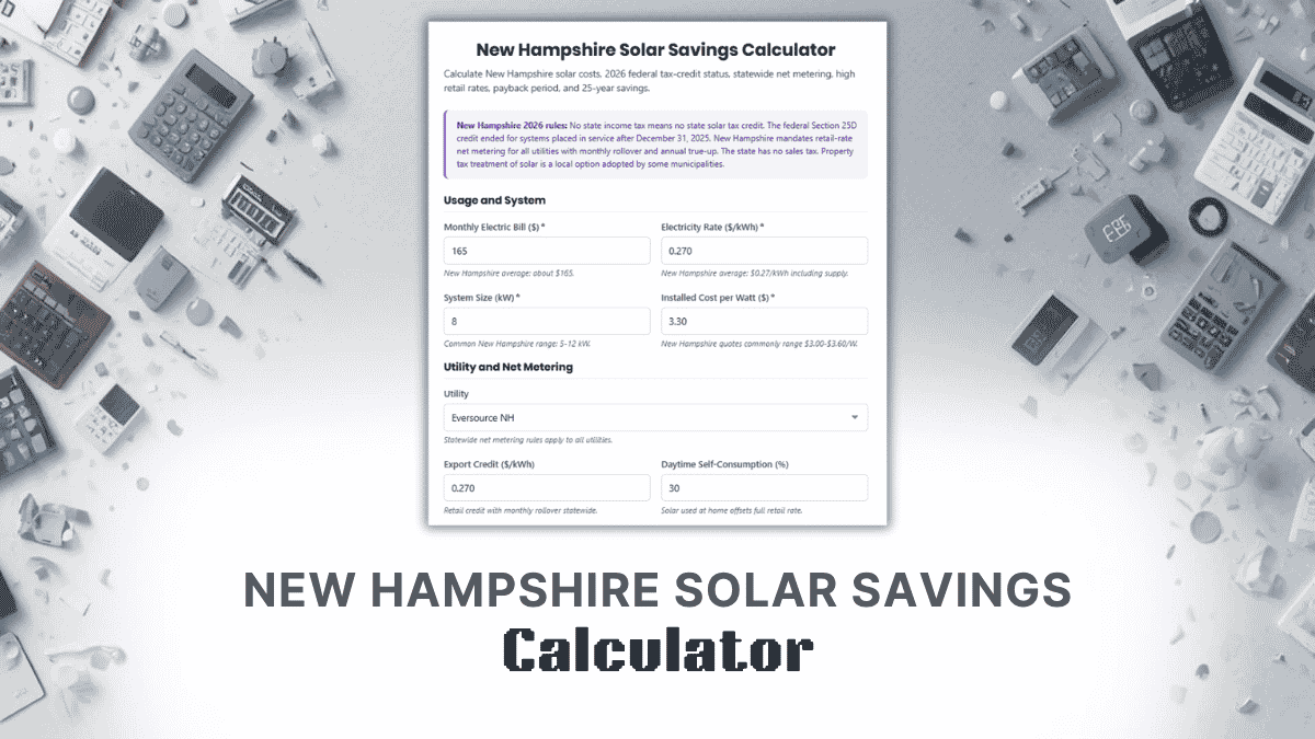 New Hampshire Solar Savings Calculator