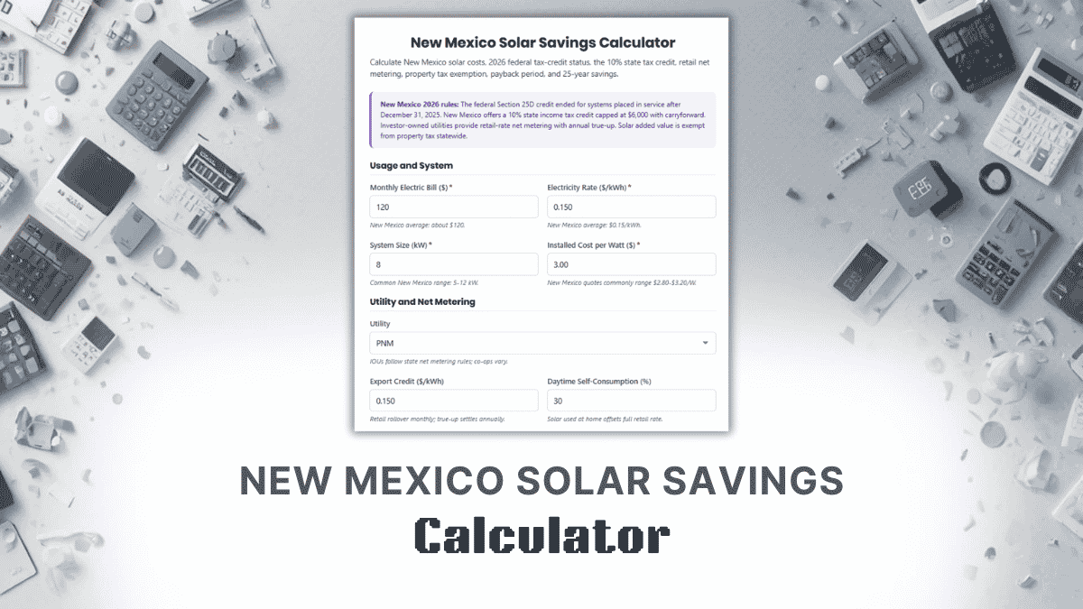 New Mexico Solar Savings Calculator