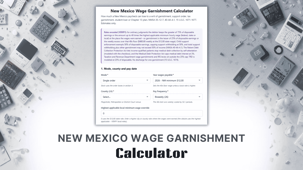 New Mexico Wage Garnishment Calculator