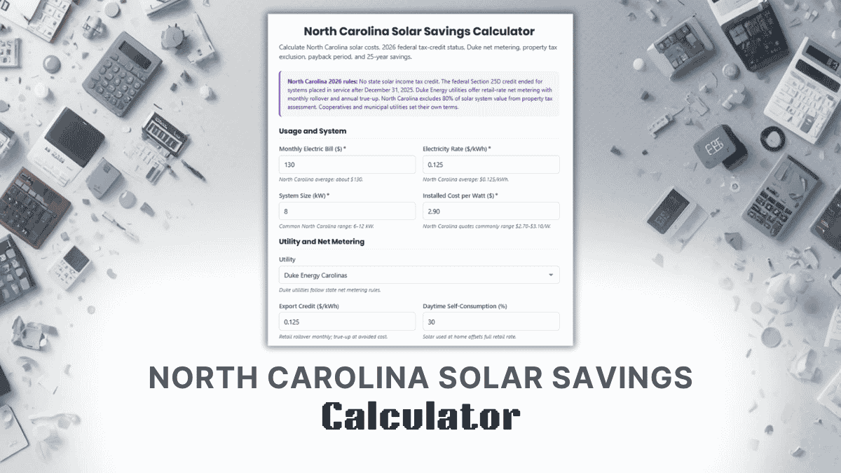 North Carolina Solar Savings Calculator