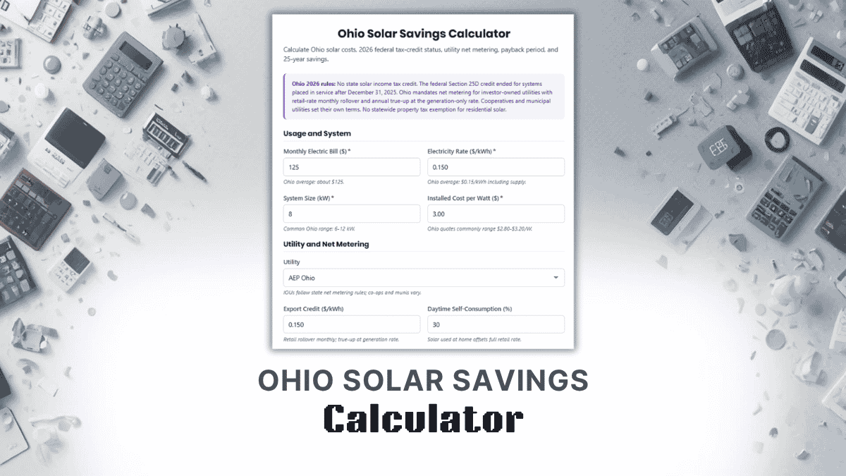 Ohio Solar Savings Calculator