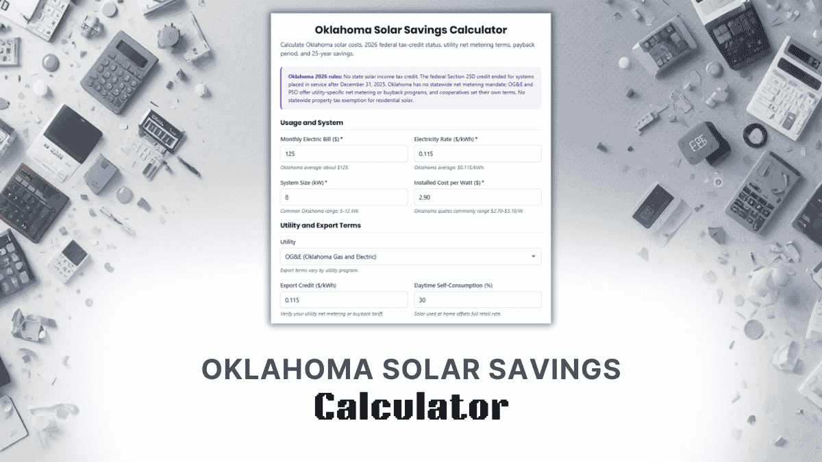 Oklahoma Solar Savings Calculator