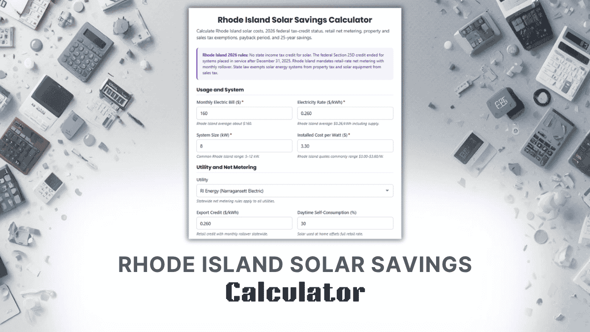 Rhode Island Solar Savings Calculator