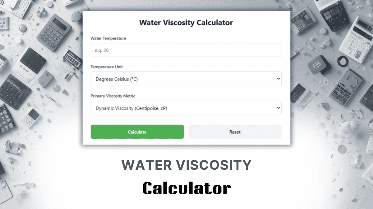 Water Viscosity Calculator